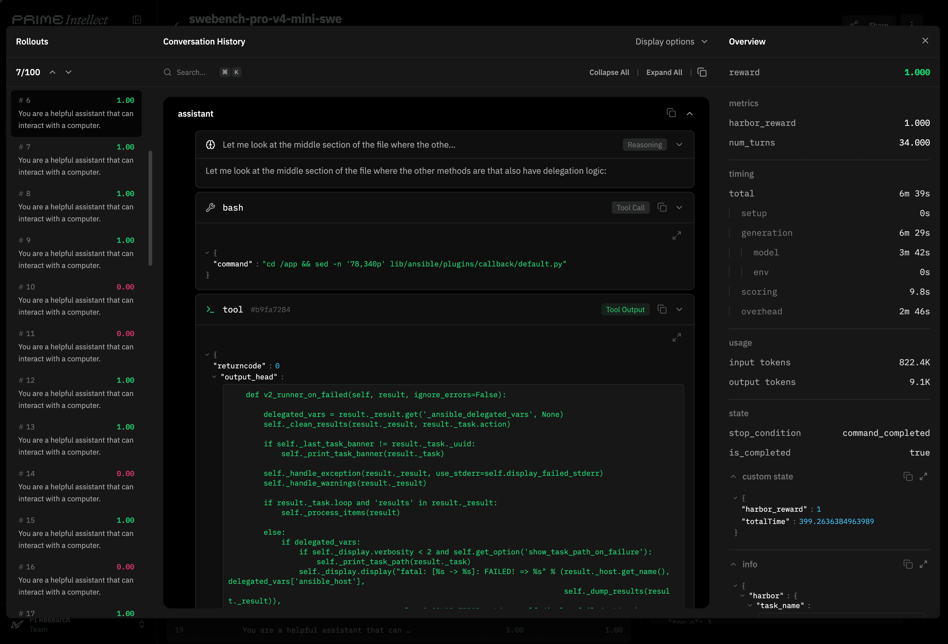 The evaluation viewer